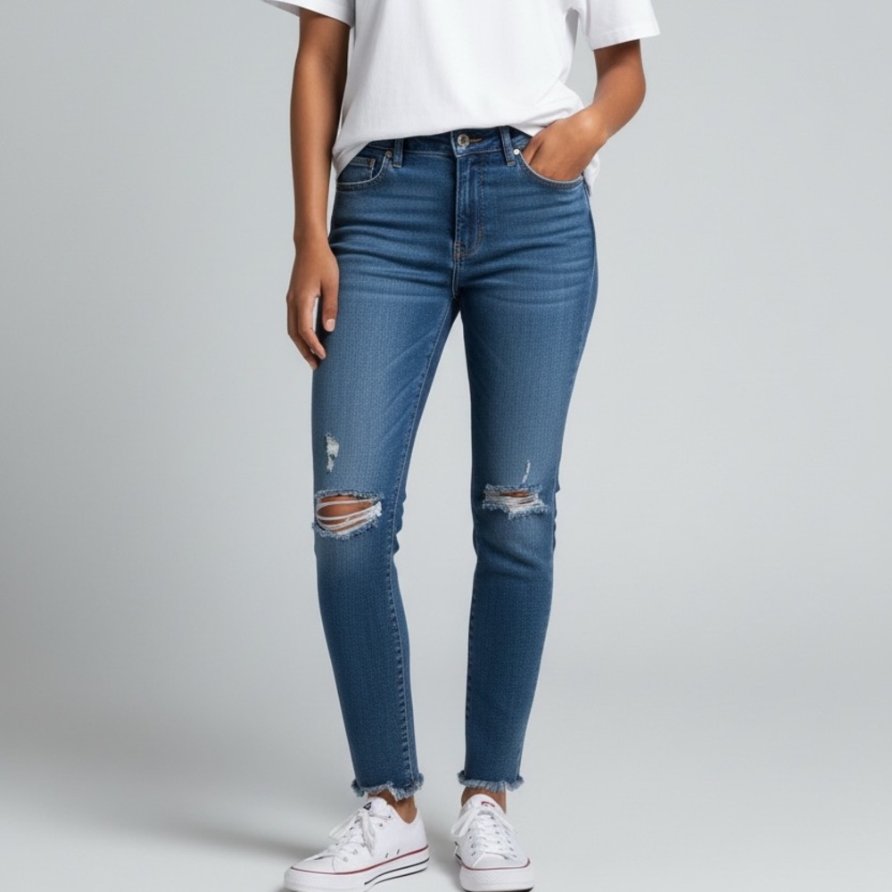 Paige distressed, vertigo ankle size 27